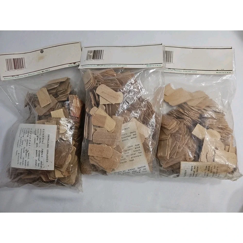 VTG 3 Pack  Greenleaf Fishscale Style Dollhouse Roof Shingles - 300 Each~  #9005